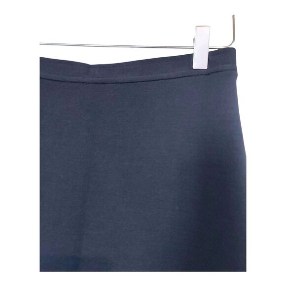 St John Caviar Pencil Skirt Black Wool Blend Sz 4 Unlined Back Zip - Picture 2 of 5